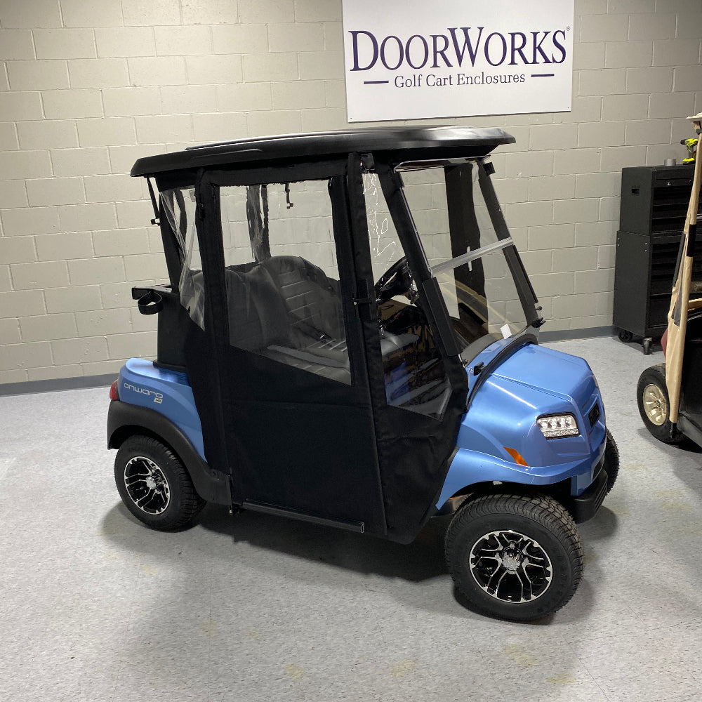 DoorWorks 2 Passenger Hinged Door Enclosure Cover for Golf Carts - Durable Canvas SDA