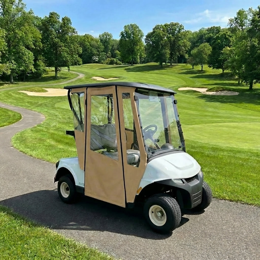 DoorWorks 2 Passenger Hinged Door Enclosure Cover for Golf Carts - Durable Canvas SDA Ace