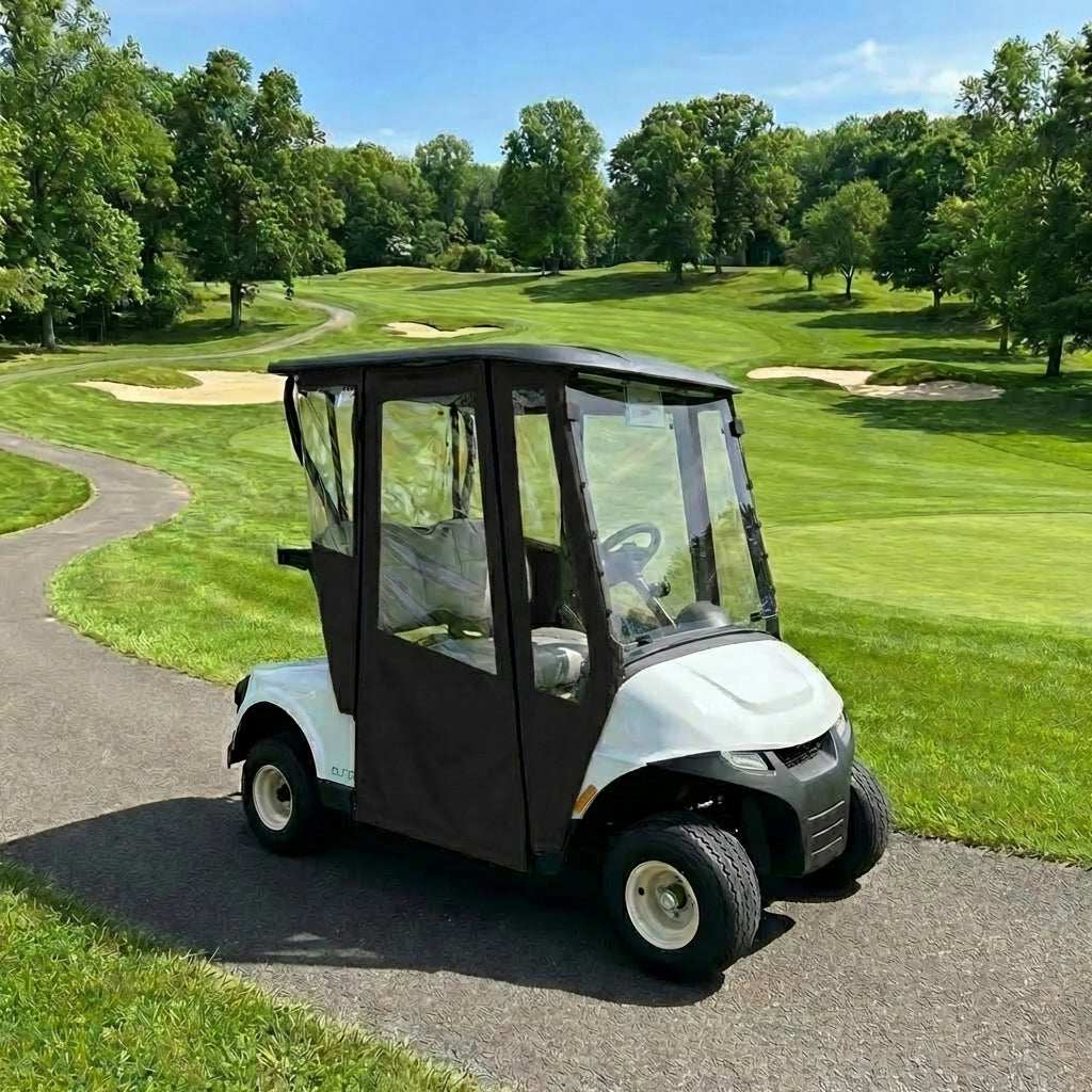 DoorWorks 2 Passenger Hinged Door Enclosure Cover for Golf Carts - Durable Canvas SDA Ace