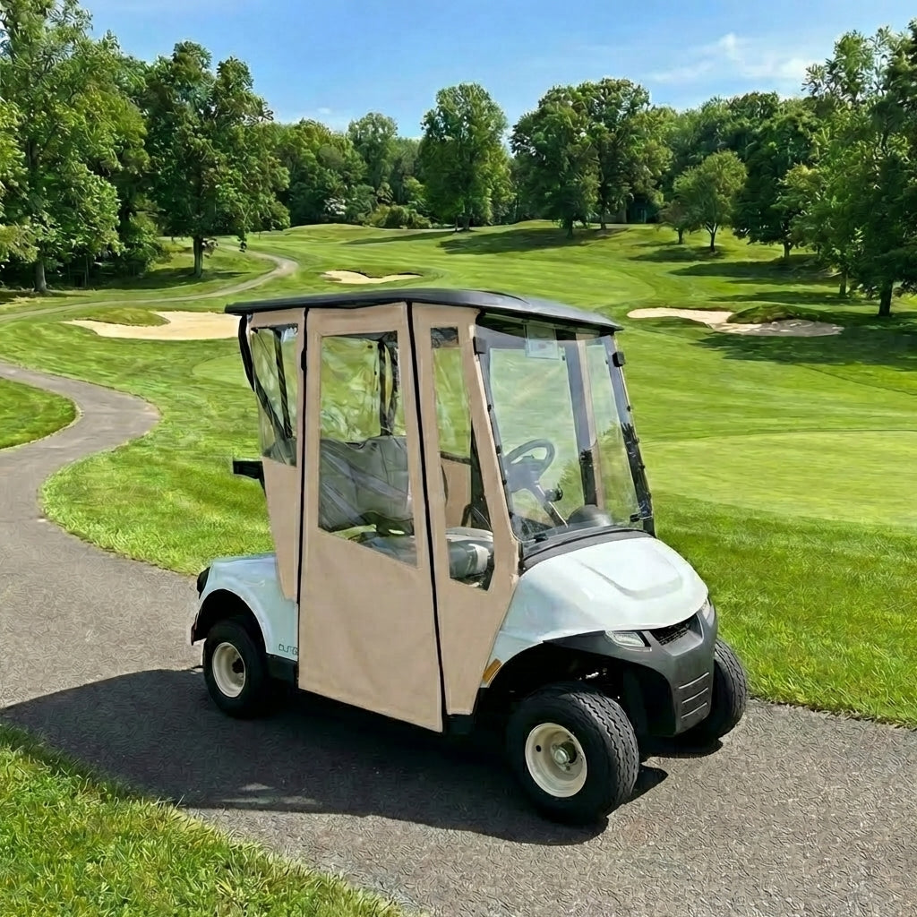 DoorWorks 2 Passenger Hinged Door Enclosure Cover for Golf Carts - Durable Canvas SDA Ace