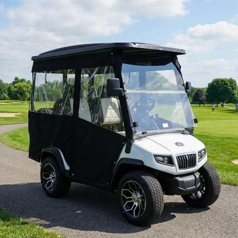 4-Passenger Sunbrella Track-Style Enclosure Cover for Golf Carts - Extended Roof Ace Golf Cart: Best Golf Cart Covers for Sale