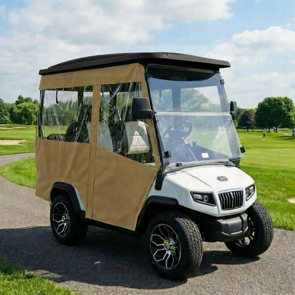 4-Passenger Sunbrella Track-Style Enclosure Cover for Golf Carts - Extended Roof Ace Golf Cart: Best Golf Cart Covers for Sale