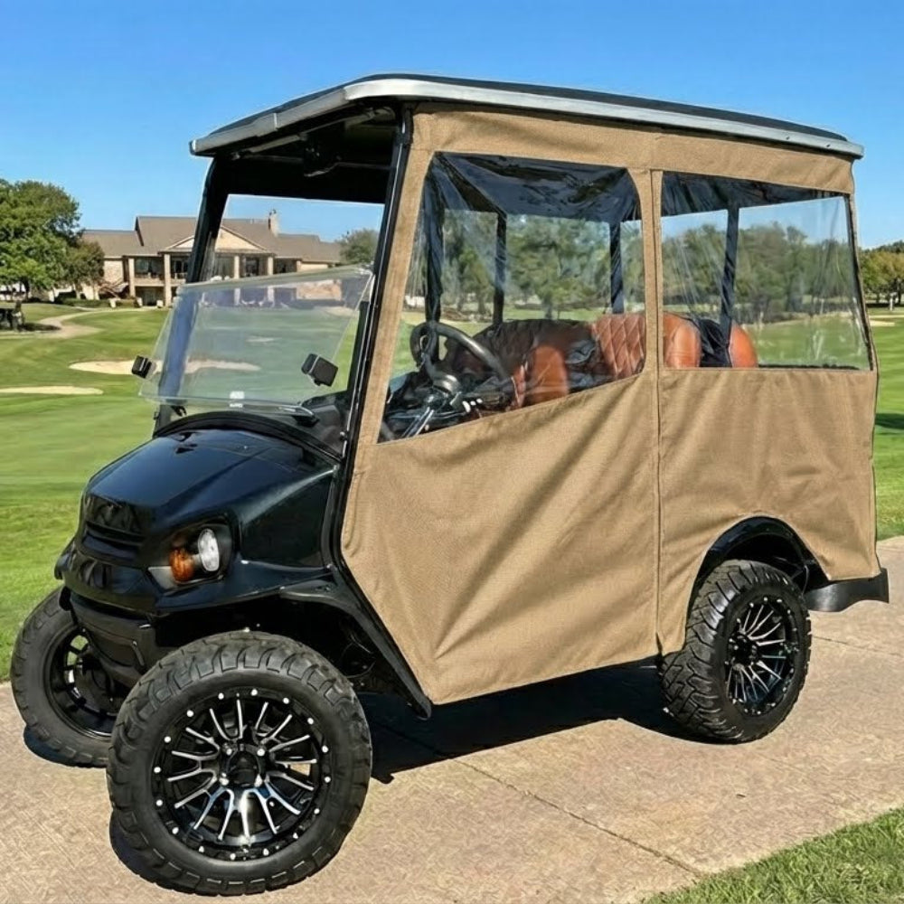 4-Passenger Sunbrella Track-Style Enclosure Cover for Golf Carts - Extended Roof Ace Golf Cart: Best Golf Cart Covers for Sale