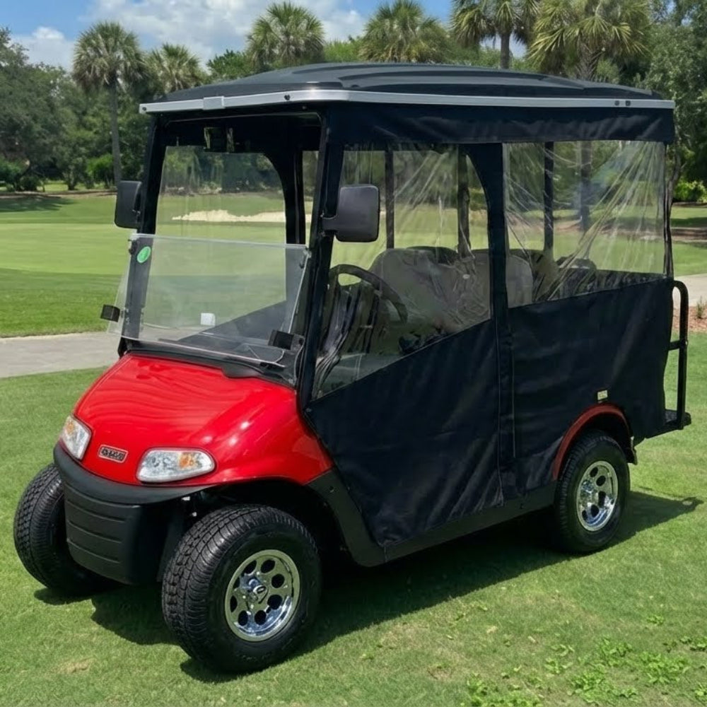 4-Passenger Sunbrella Track-Style Enclosure Cover for Golf Carts - Extended Roof Ace Golf Cart: Best Golf Cart Covers for Sale