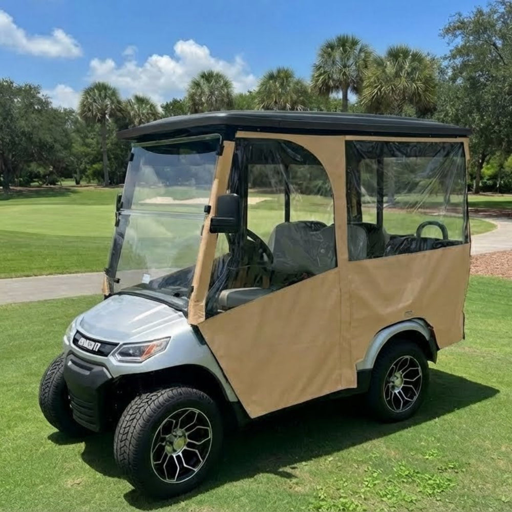 4-Passenger Sunbrella Track-Style Enclosure Cover for Golf Carts - Extended Roof Ace Golf Cart: Best Golf Cart Covers for Sale