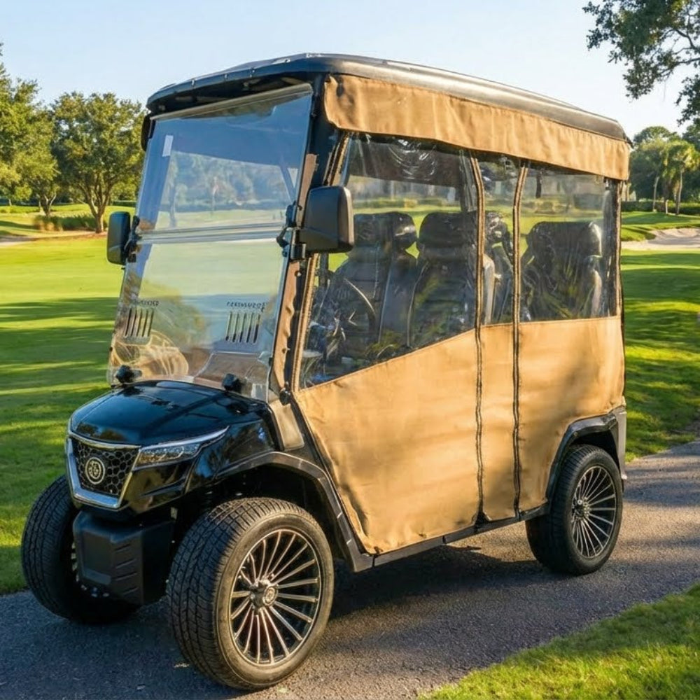 4-Passenger Sunbrella Track-Style Enclosure Cover for Golf Carts - Extended Roof Ace Golf Cart: Best Golf Cart Covers for Sale