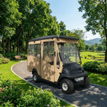 DoorWorks 4 Passenger Extended Roof Hinged Door Enclosure Cover for Golf Carts - Durable Canvas SDA Ace