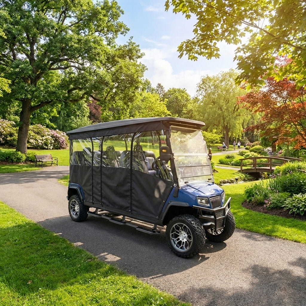 6-Passenger Sunbrella Track-Style Cover Enclosure for Golf Carts Ace Golf Cart: Best Golf Cart Covers for Sale