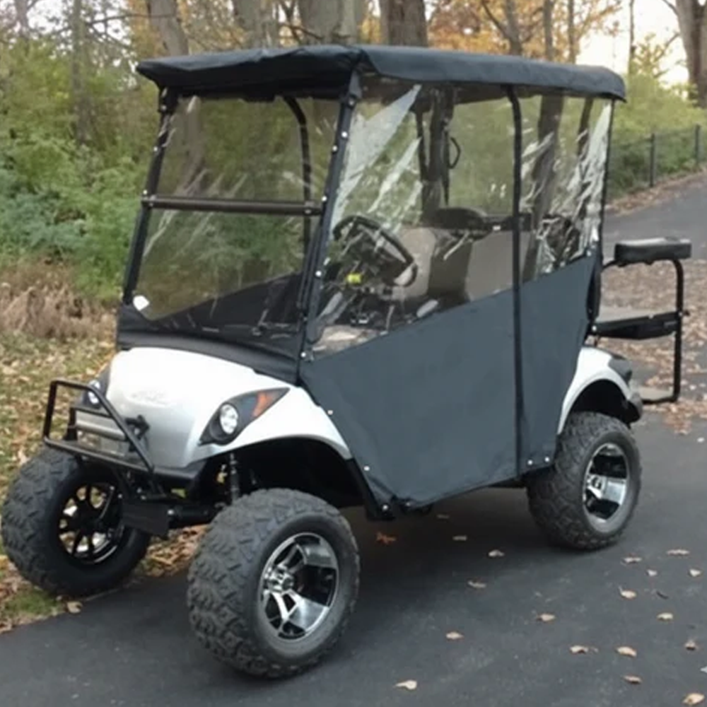 3-Sided Fitted "Over-The-Top" Golf Cart Cover made with Durable Canvas SDA Ace