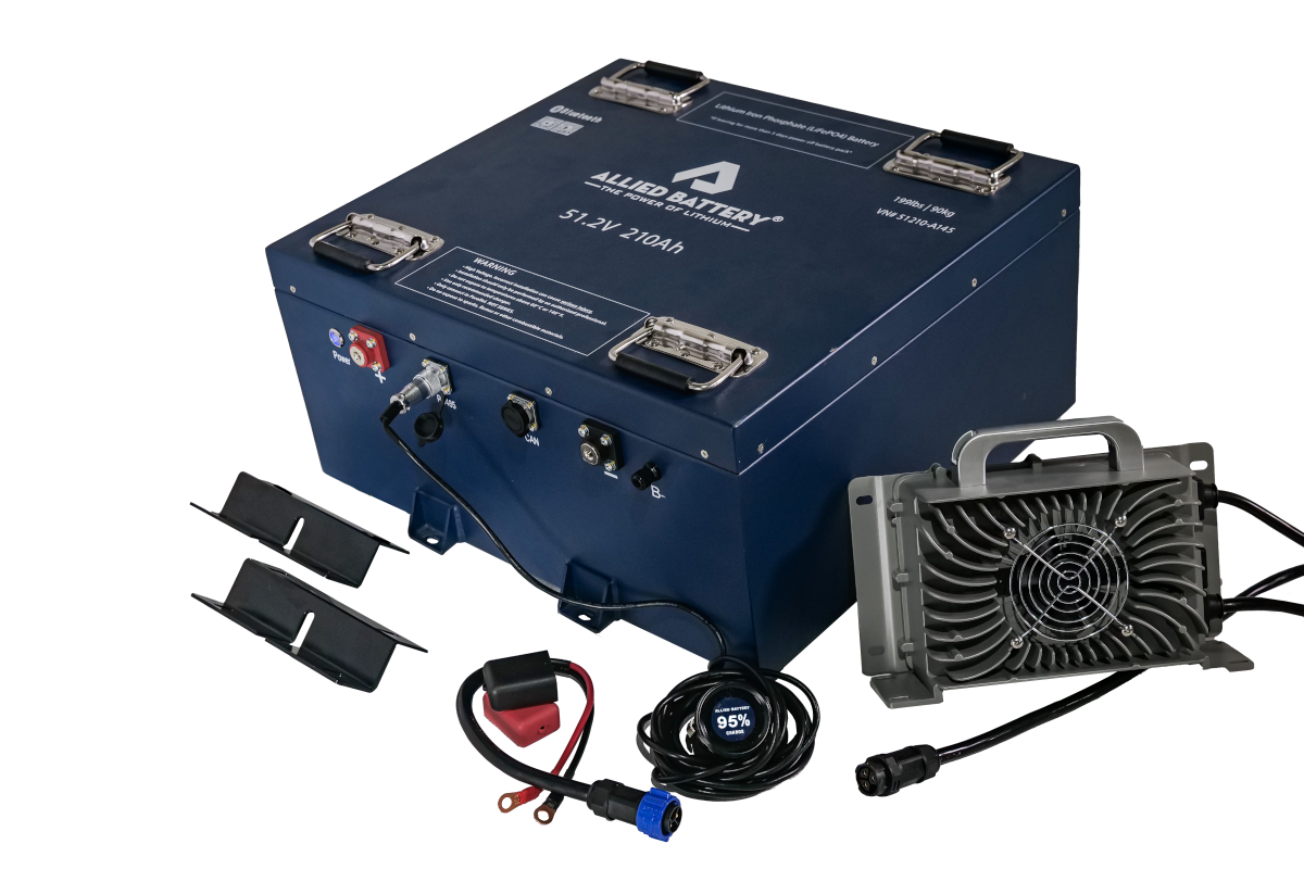 Allied 48V Lithium Golf Cart Battery 105Ah and 168Ah Easy Conversion Kit (Includes Charger) Ace Golf Cart Covers