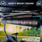 RENO Core 27" Bluetooth Waterproof Golf Cart Speaker. 500W Output with LED Light System. The Ultimate Party Accessory. Ace Golf Cart: Best Golf Cart Covers for Sale