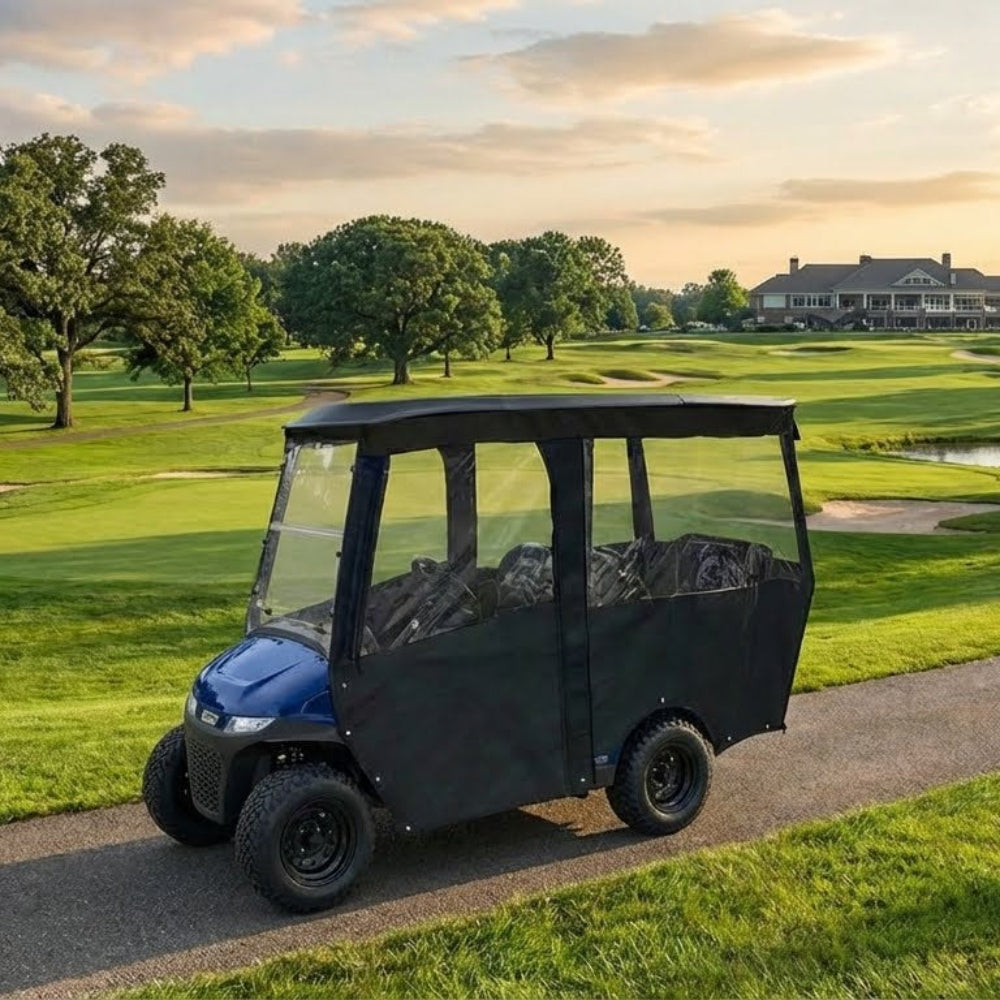 4-Passenger Sunbrella Track-Style Enclosure Cover for Golf Carts - Extended Roof Ace Golf Cart: Best Golf Cart Covers for Sale