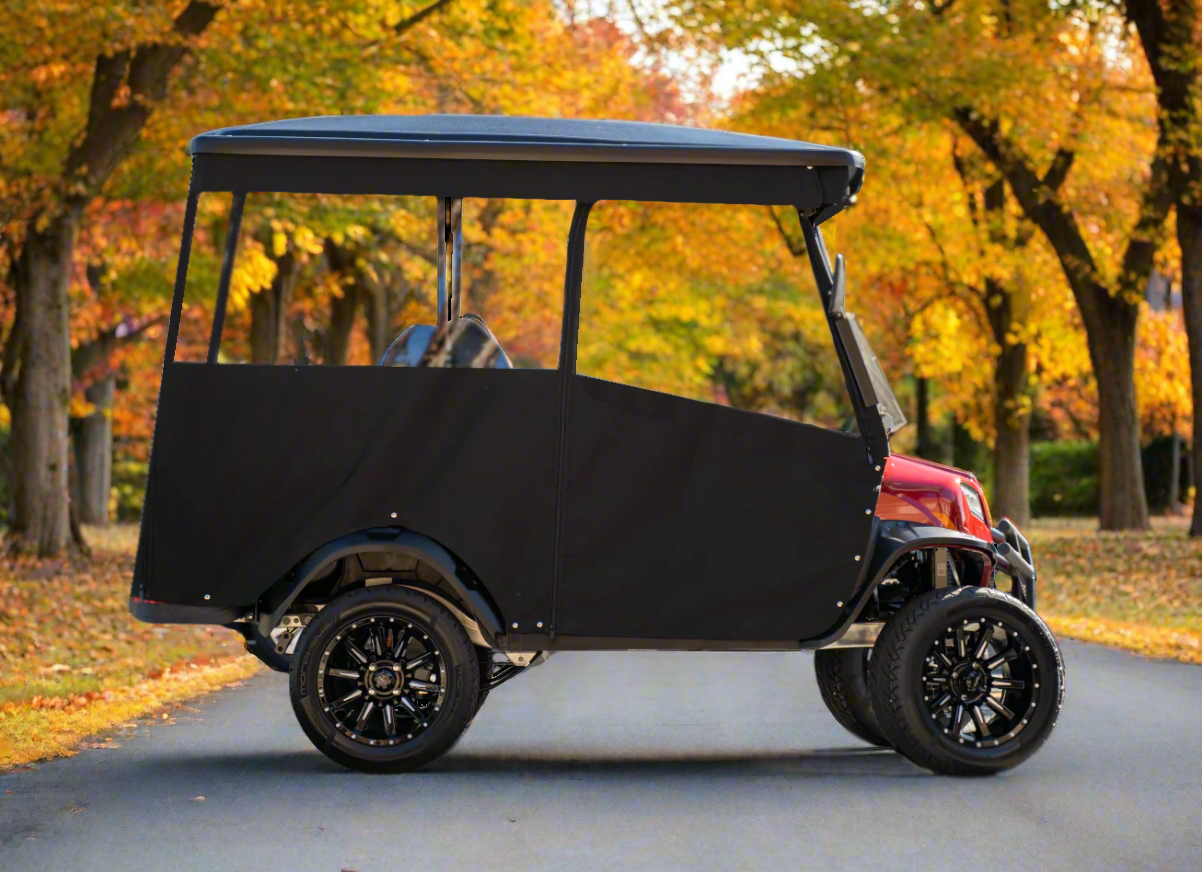 4-Passenger Sunbrella Track-Style Enclosure Cover for Golf Carts - Extended Roof