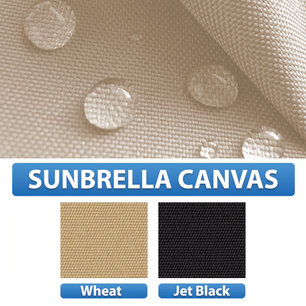 3-Sided Fitted "Over-The-Top" Golf Cart Cover made with Durable Canvas SDA Ace