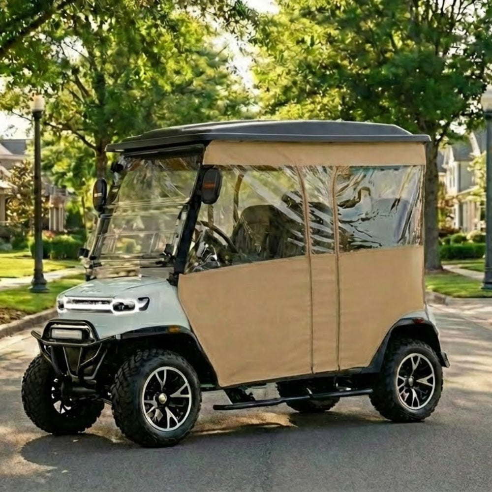 4-Passenger Sunbrella Track-Style Enclosure Cover for Golf Carts - Extended Roof Ace Golf Cart: Best Golf Cart Covers for Sale