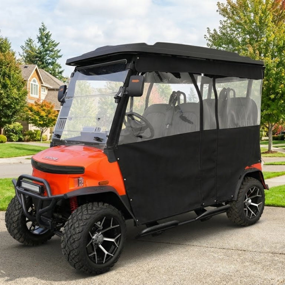 4-Passenger Sunbrella Track-Style Enclosure Cover for Golf Carts - Extended Roof Ace Golf Cart: Best Golf Cart Covers for Sale