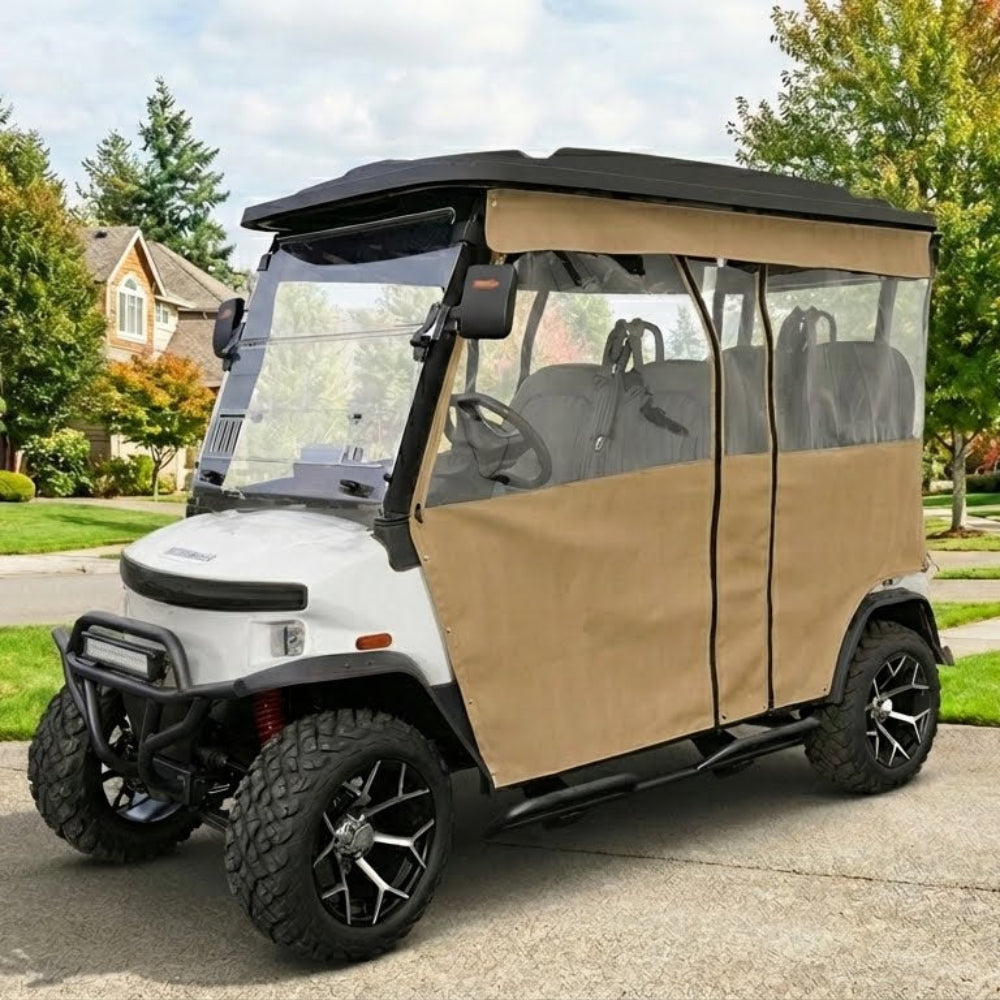 4-Passenger Sunbrella Track-Style Enclosure Cover for Golf Carts - Extended Roof Ace Golf Cart: Best Golf Cart Covers for Sale