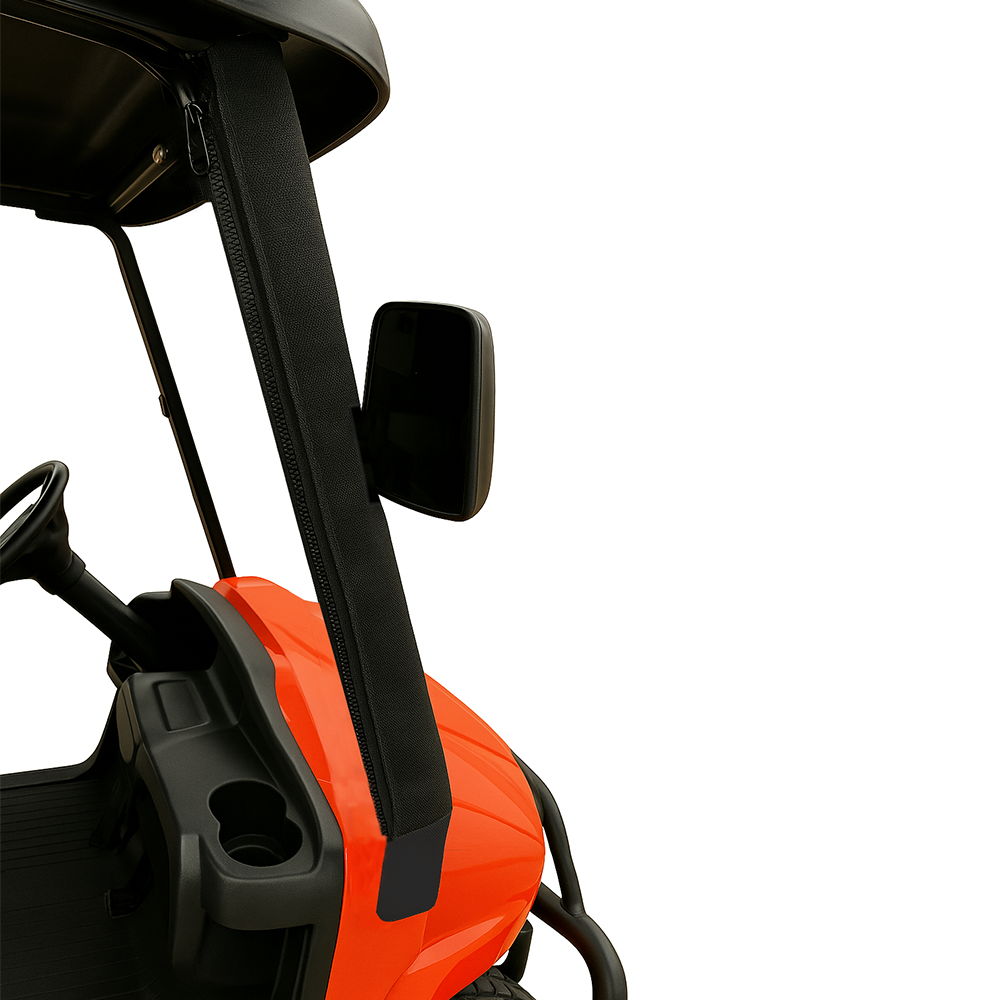 4-Passenger Sunbrella Track-Style Enclosure Cover for Golf Carts - Extended Roof