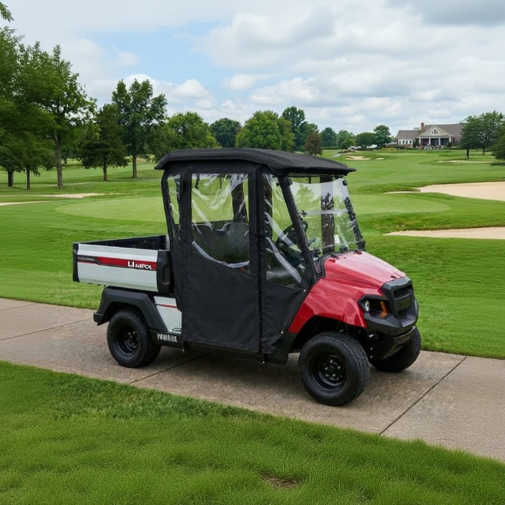 DoorWorks 2 Passenger Hinged Door Enclosure Cover for Golf Carts - Durable Canvas SDA Ace
