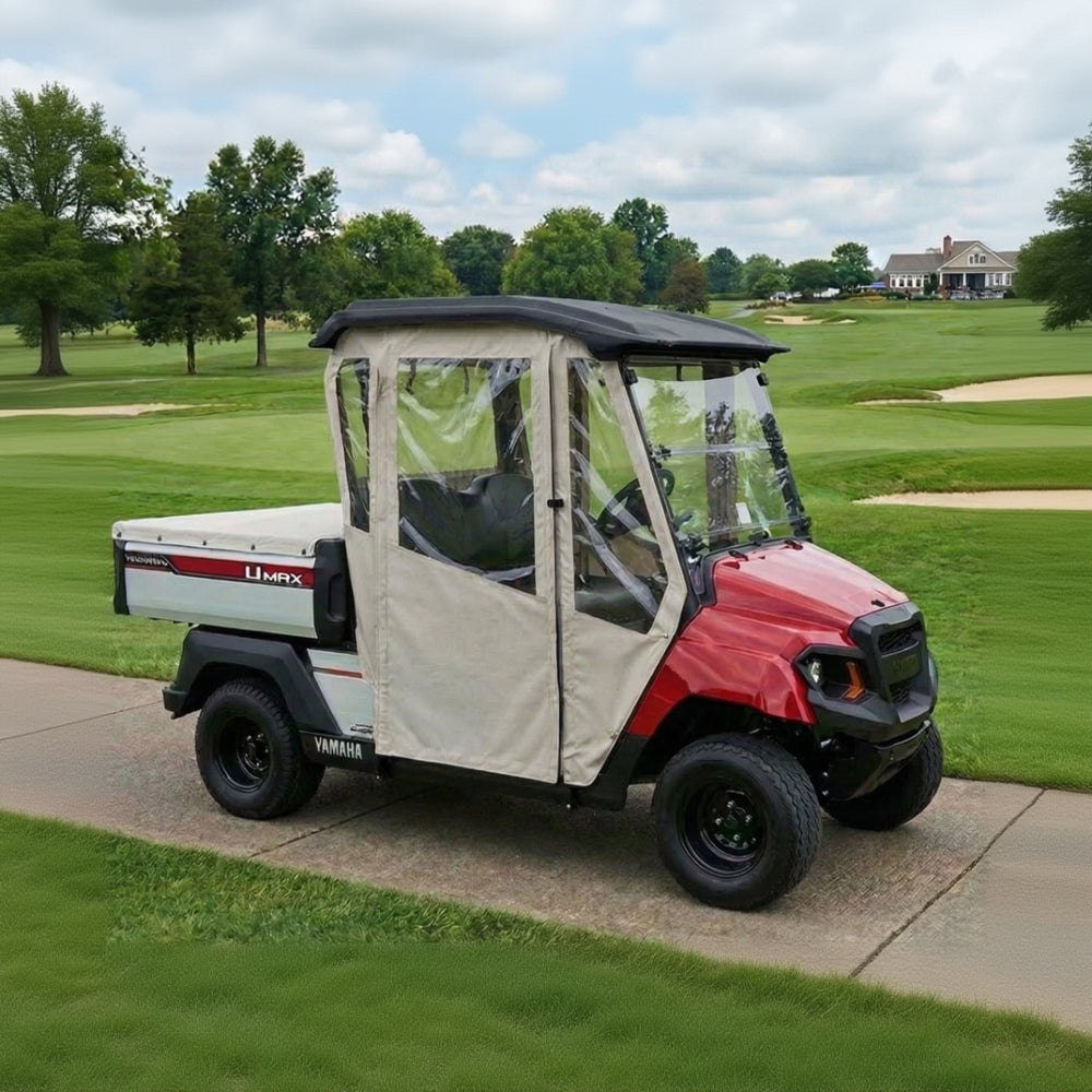 DoorWorks 2 Passenger Hinged Door Enclosure Cover for Golf Carts - Durable Canvas SDA Ace