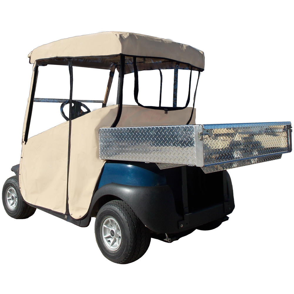 3-Sided Fitted "Over-The-Top" Golf Cart Cover made with Durable Canvas SDA Ace