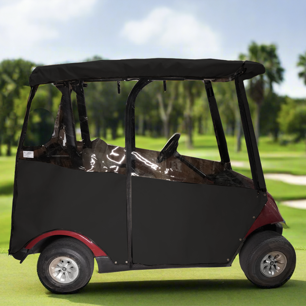 3-Sided Fitted "Over-The-Top" Golf Cart Cover made with Durable Canvas SDA Ace
