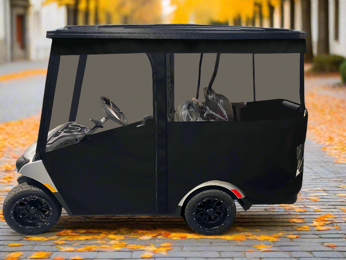 4-Passenger Sunbrella Track-Style Enclosure Cover for Golf Carts - Extended Roof