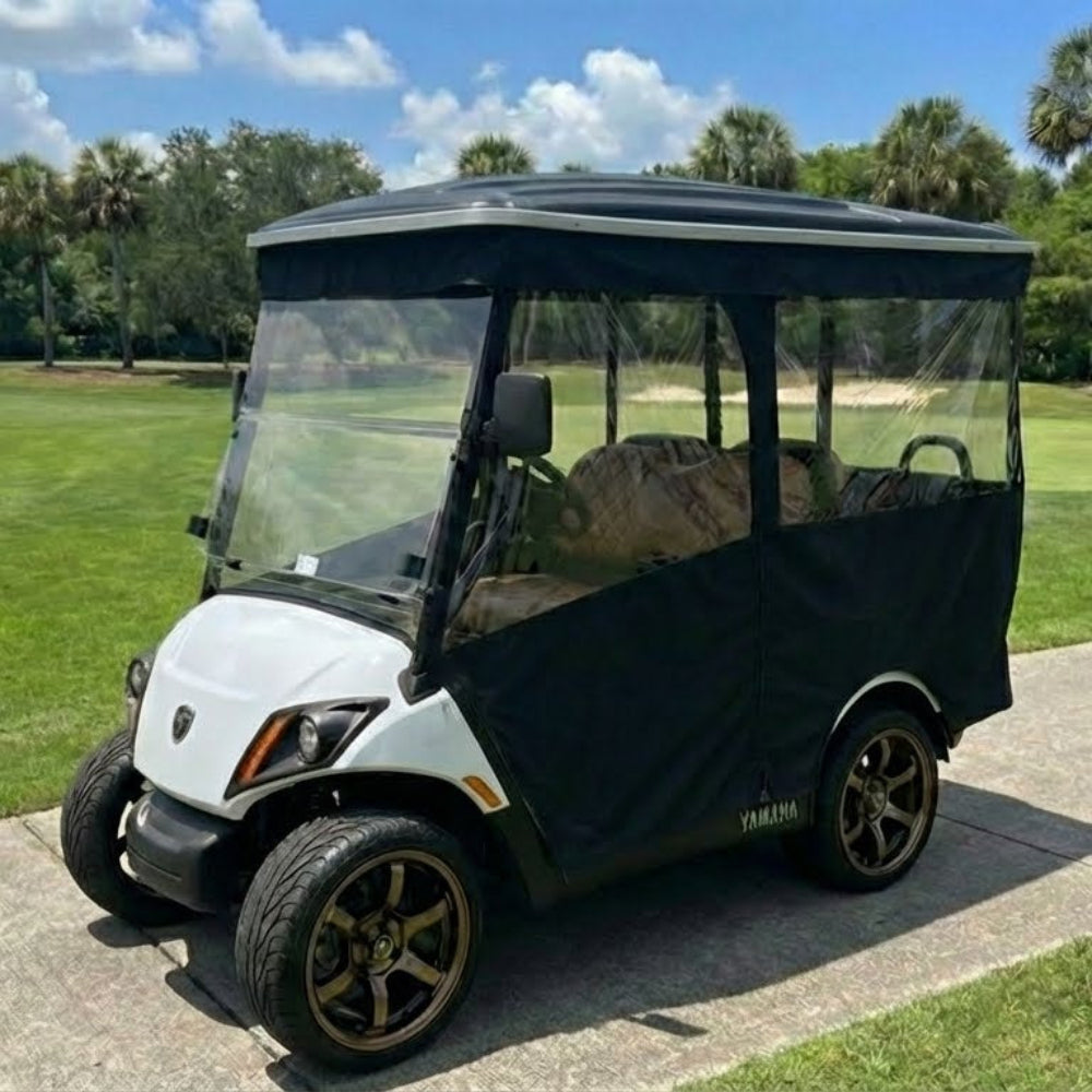 4-Passenger Sunbrella Track-Style Enclosure Cover for Golf Carts - Extended Roof Ace Golf Cart: Best Golf Cart Covers for Sale