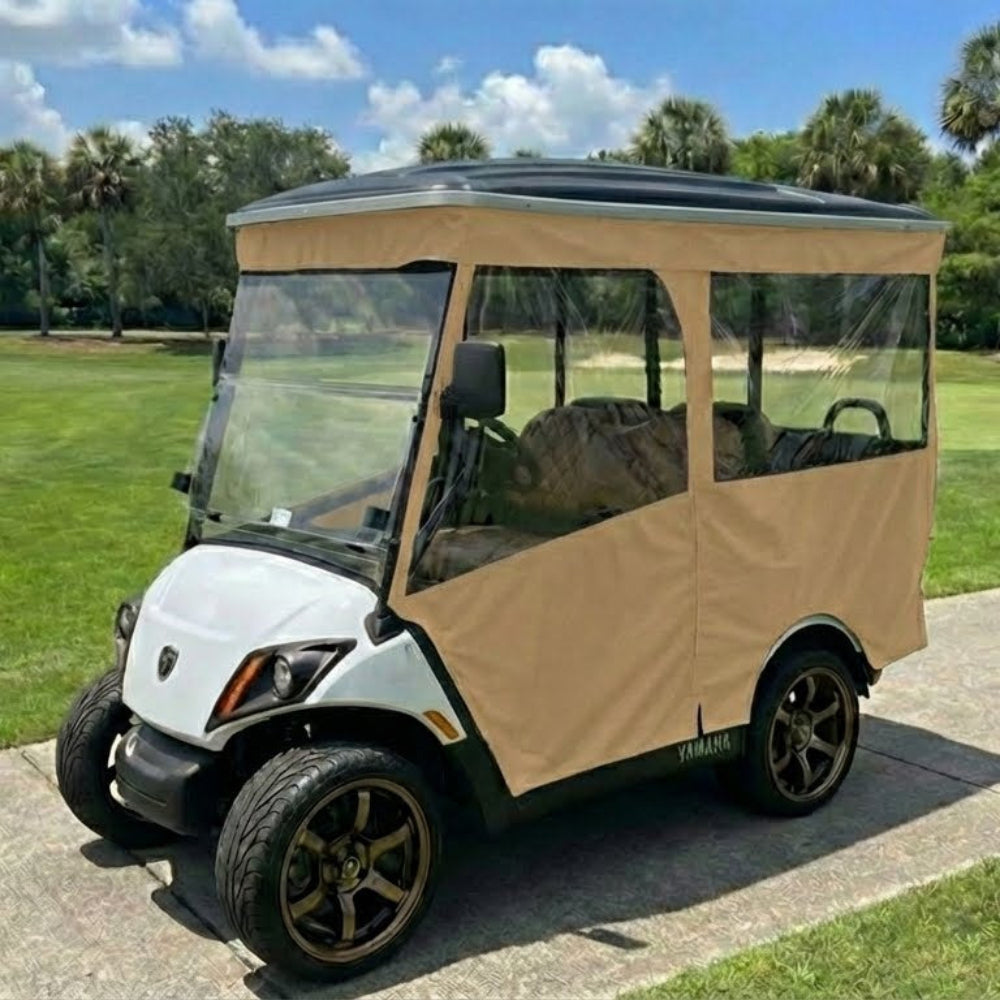 4-Passenger Sunbrella Track-Style Enclosure Cover for Golf Carts - Extended Roof Ace Golf Cart: Best Golf Cart Covers for Sale