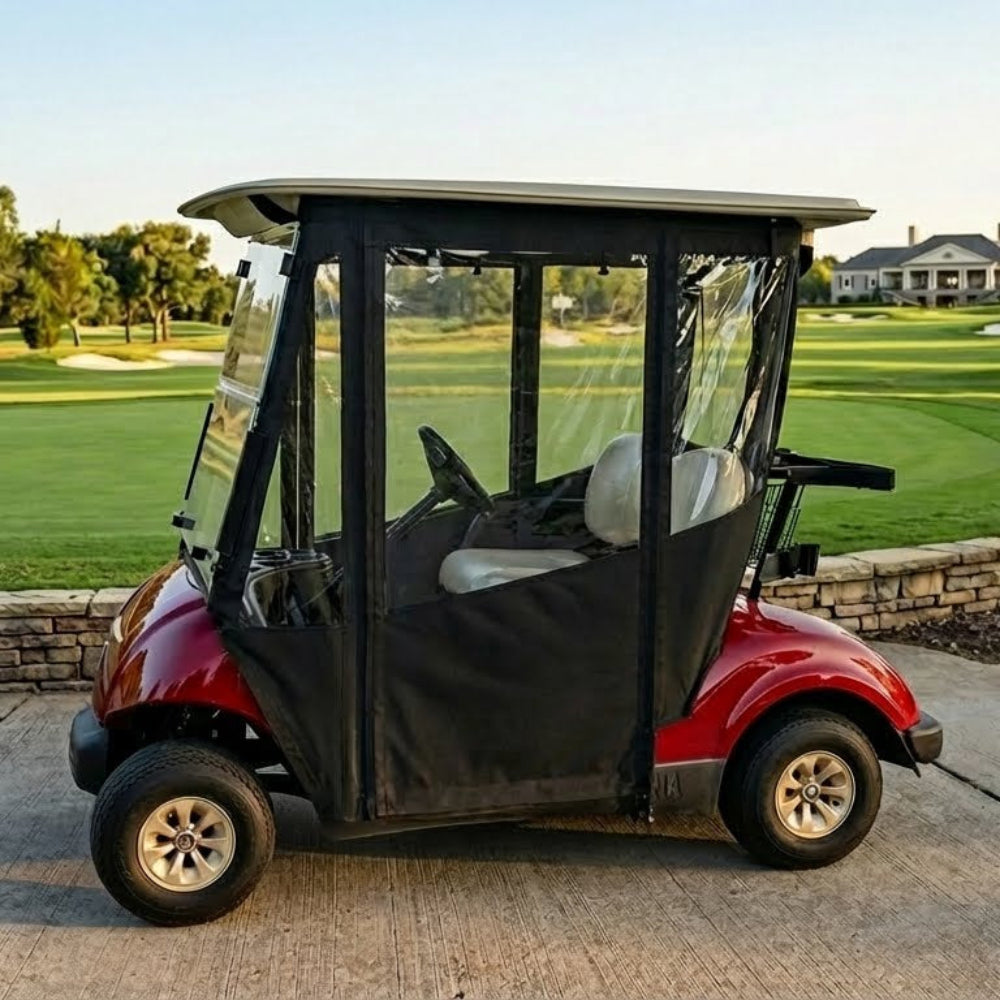 DoorWorks 2 Passenger Hinged Door Enclosure Cover for Golf Carts - Durable Canvas SDA Ace