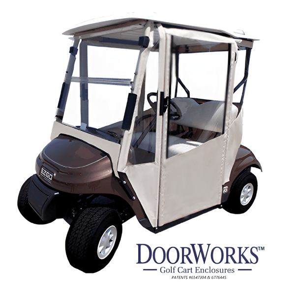 DoorWorks Hinged Hard Door Golf Cart Cover Enclosures Sunbrella