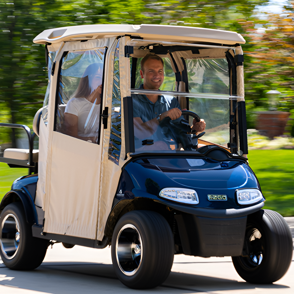 DoorWorks (Sunbrella Canvas) 2-Passenger Hinged Door Enclosure Cover for Golf Carts