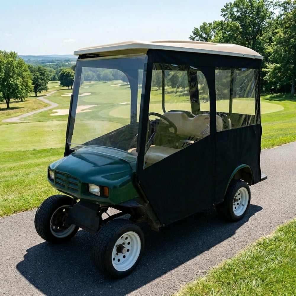 4-Passenger Sunbrella Track-Style Enclosure Cover for Golf Carts - Extended Roof Ace Golf Cart: Best Golf Cart Covers for Sale