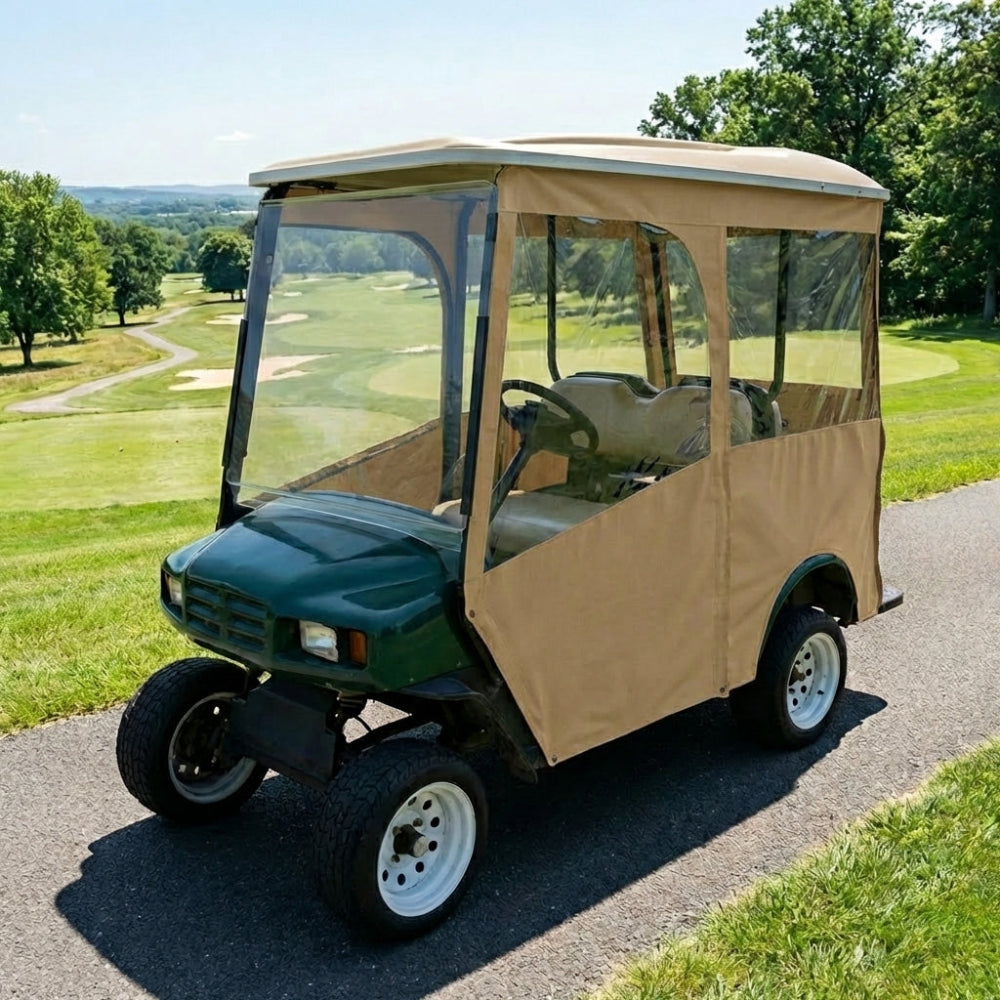 4-Passenger Sunbrella Track-Style Enclosure Cover for Golf Carts - Extended Roof Ace Golf Cart: Best Golf Cart Covers for Sale