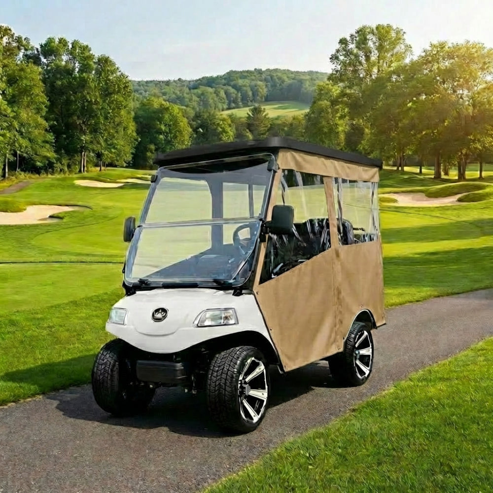 4-Passenger Sunbrella Track-Style Enclosure Cover for Golf Carts - Extended Roof Ace Golf Cart: Best Golf Cart Covers for Sale
