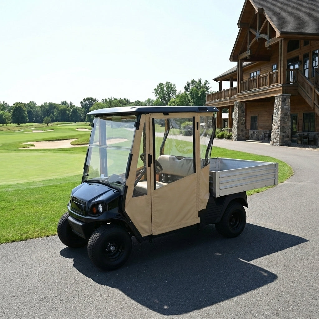 DoorWorks 2 Passenger Hinged Door Enclosure Cover for Golf Carts - Durable Canvas SDA Ace