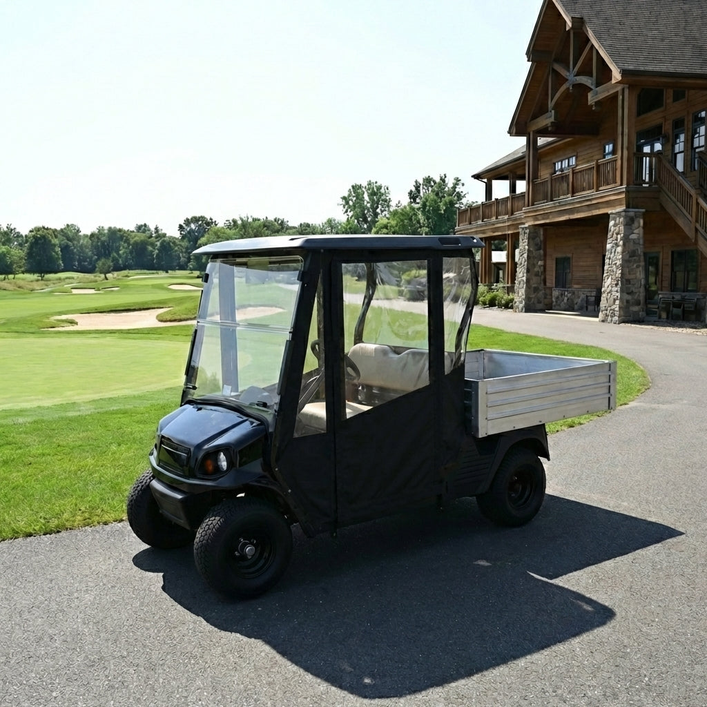 DoorWorks 2 Passenger Hinged Door Enclosure Cover for Golf Carts - Durable Canvas SDA Ace