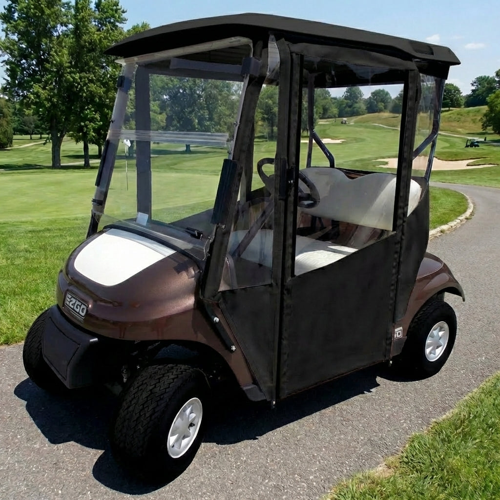 DoorWorks 2 Passenger Hinged Door Enclosure Cover for Golf Carts - Durable Canvas SDA Ace