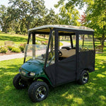 DoorWorks 4 Passenger Extended Roof Hinged Door Enclosure Cover for Golf Carts - Durable Canvas SDA Ace