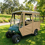 DoorWorks 4 Passenger Extended Roof Hinged Door Enclosure Cover for Golf Carts - Durable Canvas SDA Ace