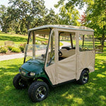 DoorWorks 4 Passenger Extended Roof Hinged Door Enclosure Cover for Golf Carts - Durable Canvas SDA Ace