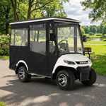 DoorWorks 4 Passenger Extended Roof Hinged Door Enclosure Cover for Golf Carts - Durable Canvas SDA Ace