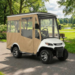 DoorWorks 4 Passenger Extended Roof Hinged Door Enclosure Cover for Golf Carts - Durable Canvas SDA Ace