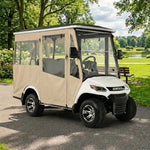 DoorWorks 4 Passenger Extended Roof Hinged Door Enclosure Cover for Golf Carts - Durable Canvas SDA Ace