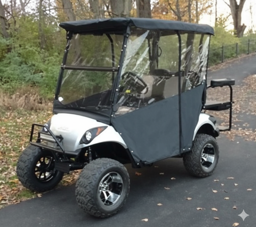 DoorWorks 3-Sided Fitted "Over-The-Top" Cover for Golf Carts Ace