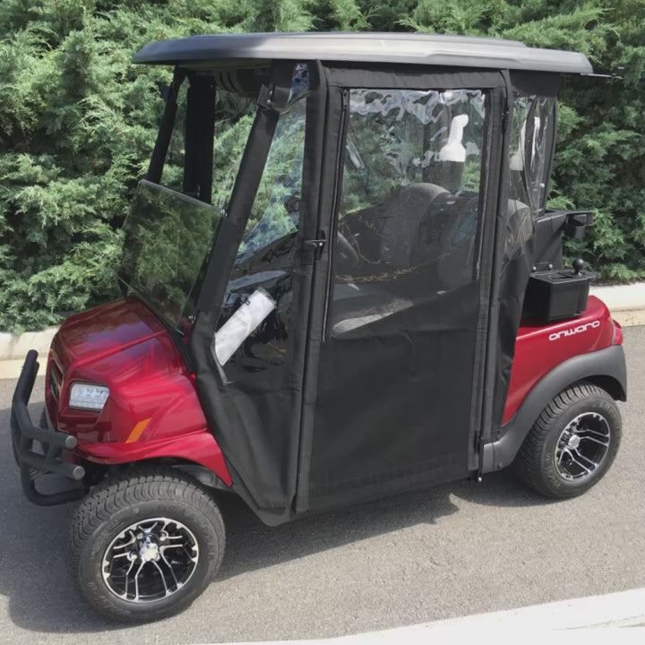 DoorWorks 2 Passenger Hinged Door Enclosure Cover for Golf Carts - Durable Canvas SDA
