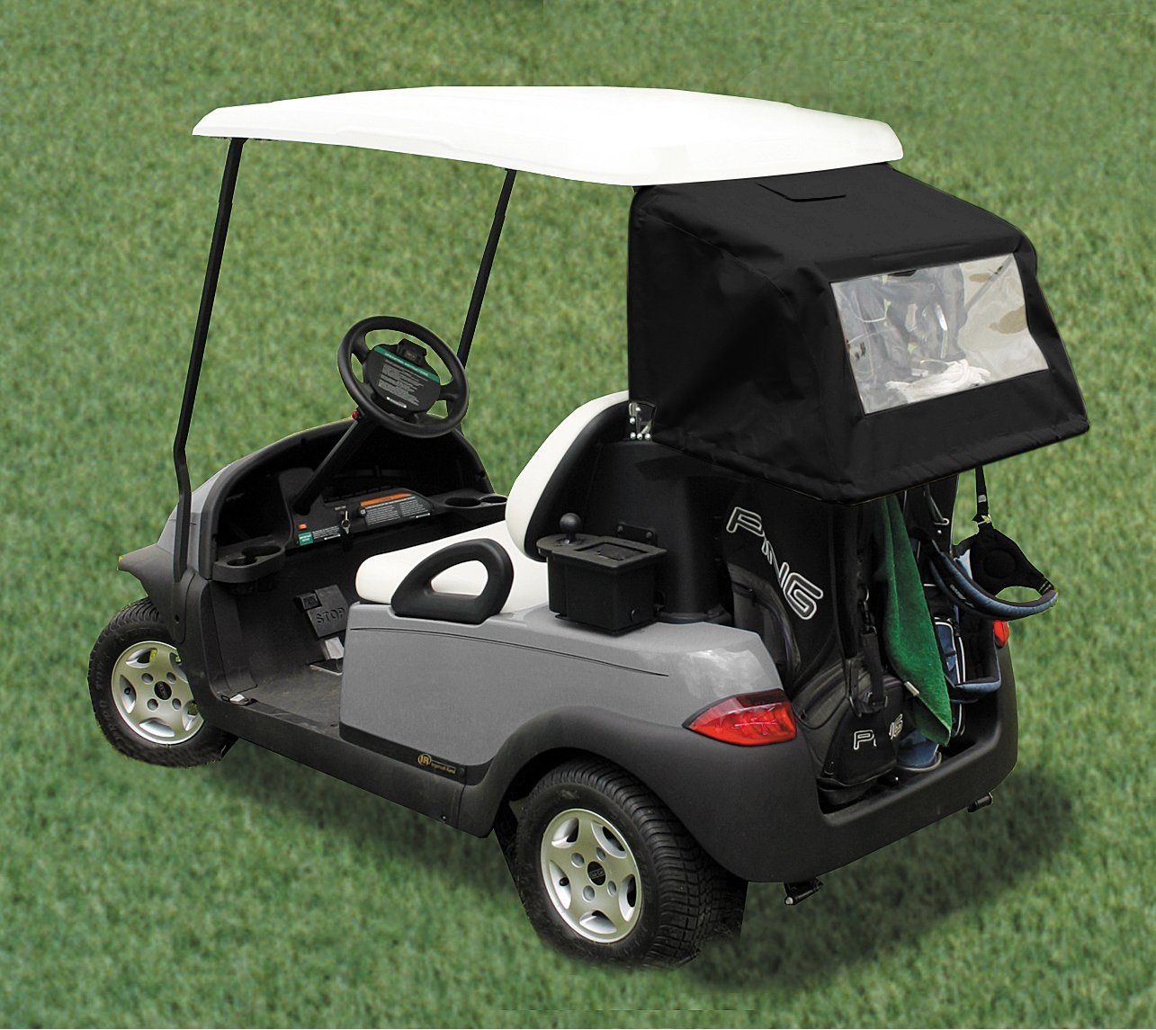 Golf Bag Holder Rear Seat Attachment For 4 Passenger Golf Cart